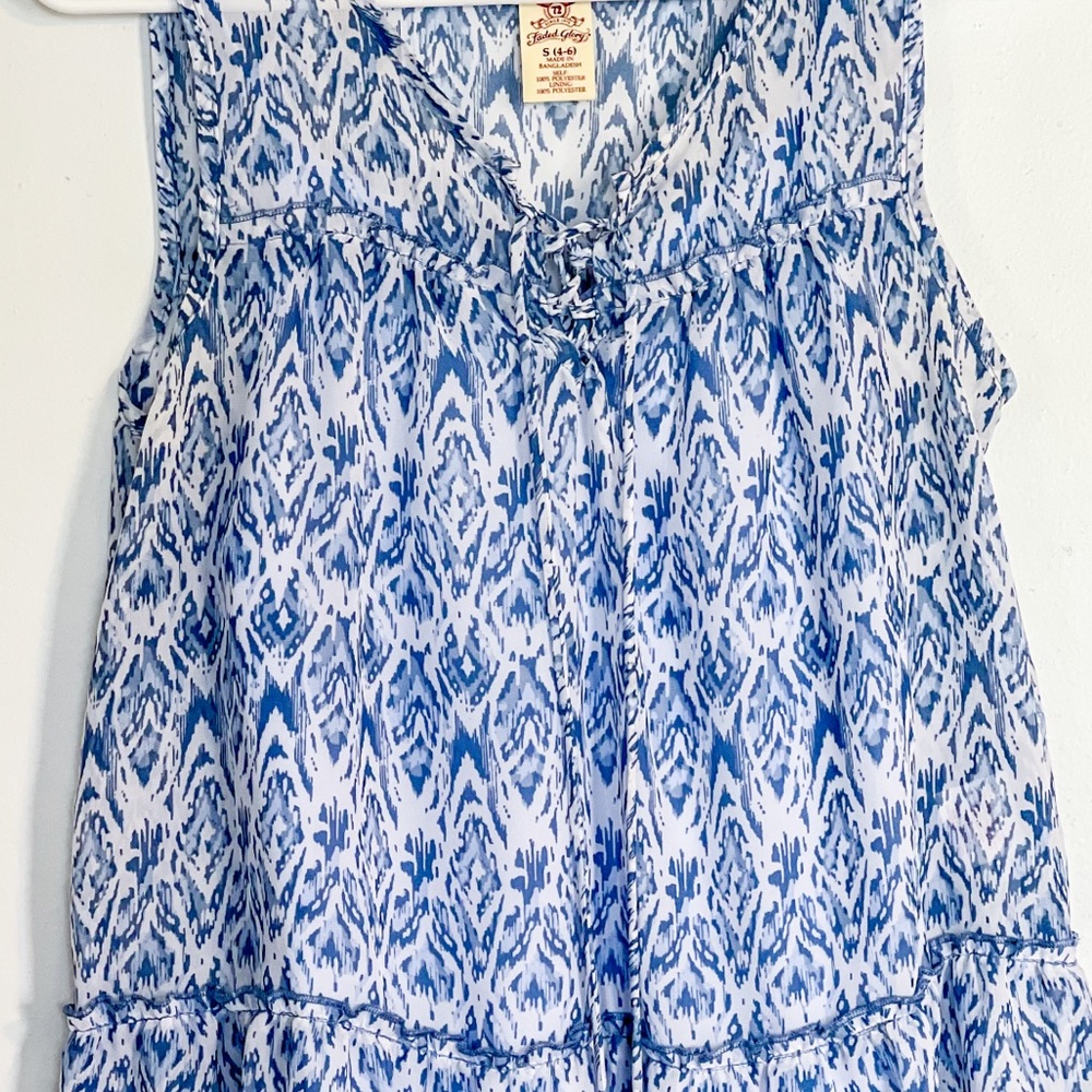Blue Flowy Top - Picture 2 of 2
